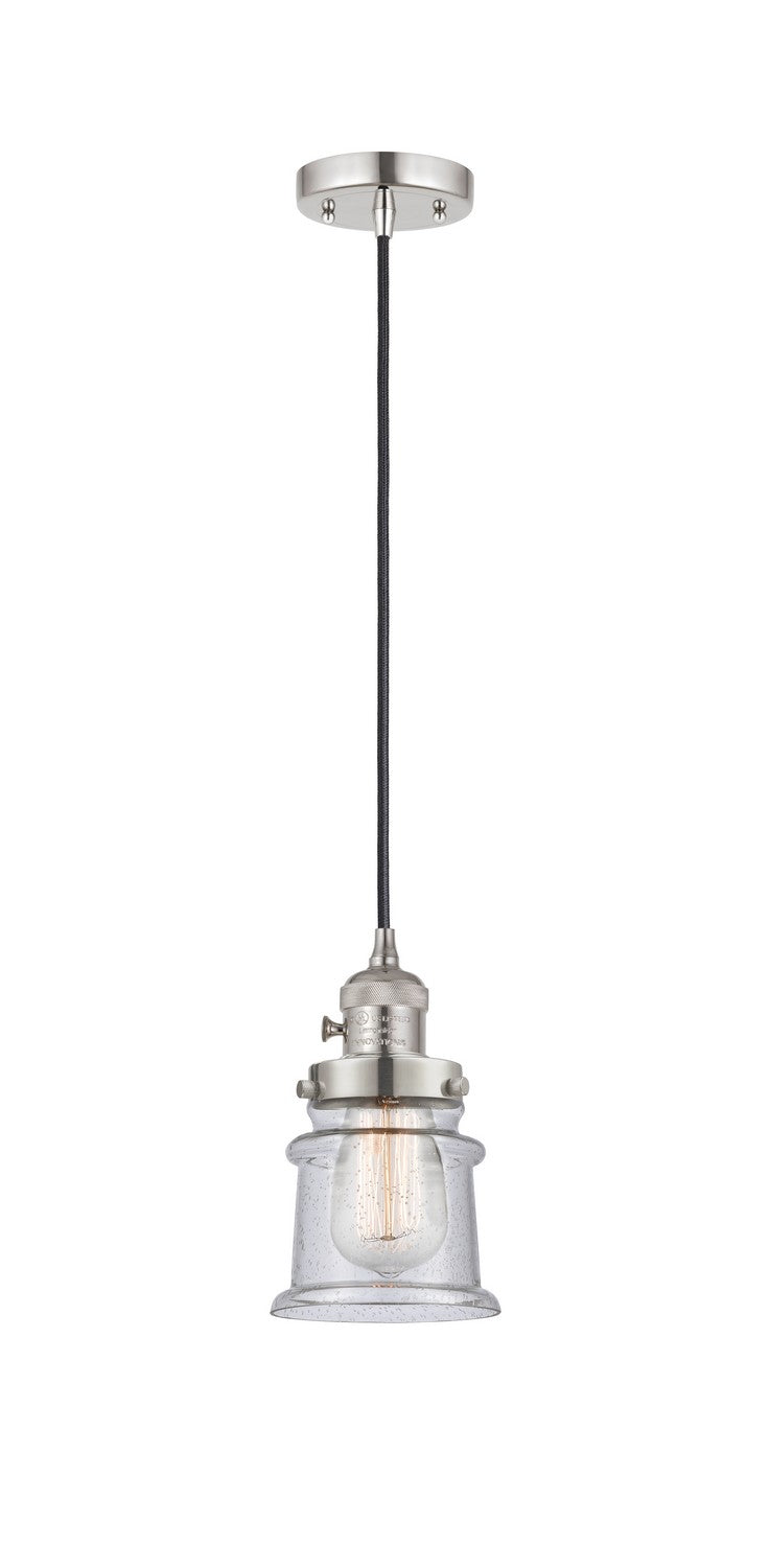 Innovations 201CSW-PN-G184S One Light Mini Pendant, Polished Nickel