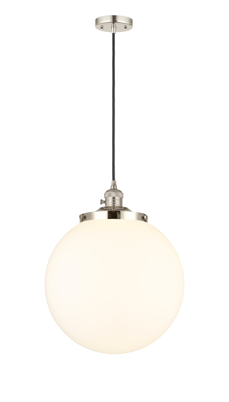 Innovations 201CSW-PN-G201-14 One Light Mini Pendant, Polished Nickel