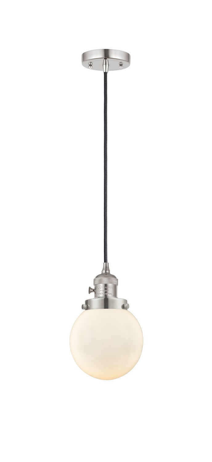 Innovations 201CSW-PN-G201-6 One Light Mini Pendant, Polished Nickel