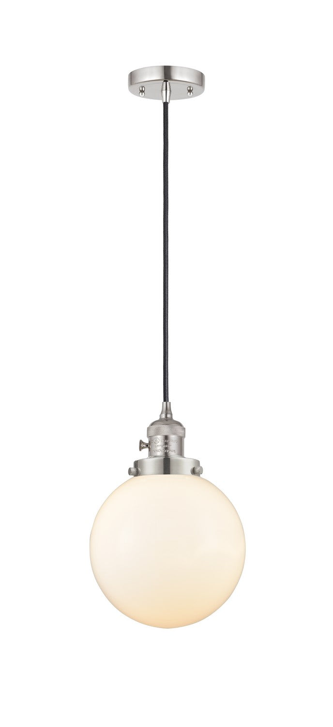 Innovations 201CSW-PN-G201-8 One Light Mini Pendant, Polished Nickel