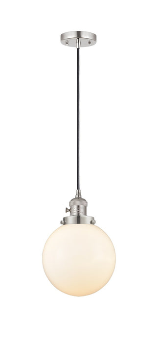 Innovations 201CSW-PN-G201-8 One Light Mini Pendant, Polished Nickel