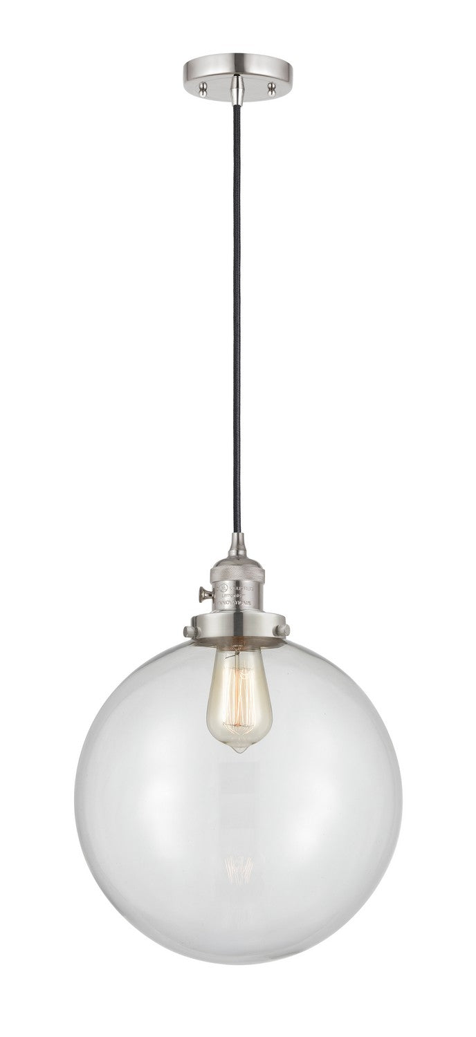 Innovations 201CSW-PN-G202-12 One Light Mini Pendant, Polished Nickel