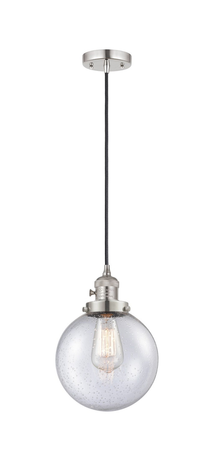 Innovations 201CSW-PN-G204-8 One Light Mini Pendant, Polished Nickel