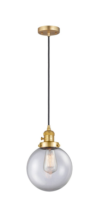 Innovations 201CSW-SG-G202-8 One Light Mini Pendant, Satin Gold