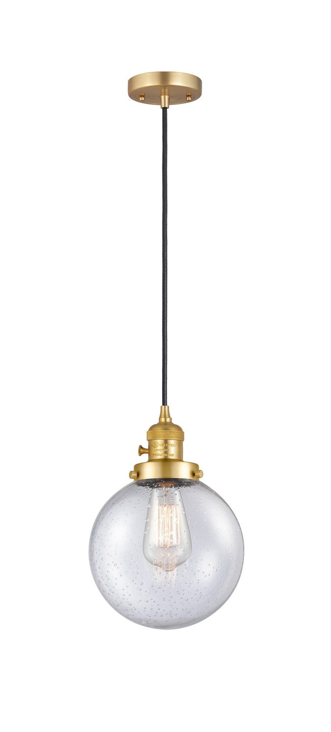 Innovations 201CSW-SG-G204-8 One Light Mini Pendant, Satin Gold