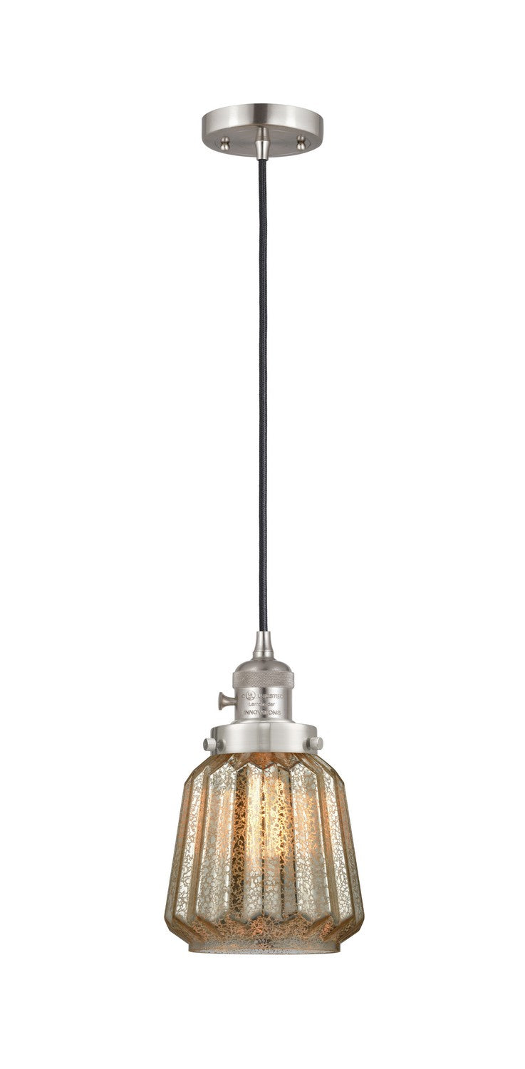 Innovations 201CSW-SN-G146 One Light Mini Pendant, Brushed Satin Nickel