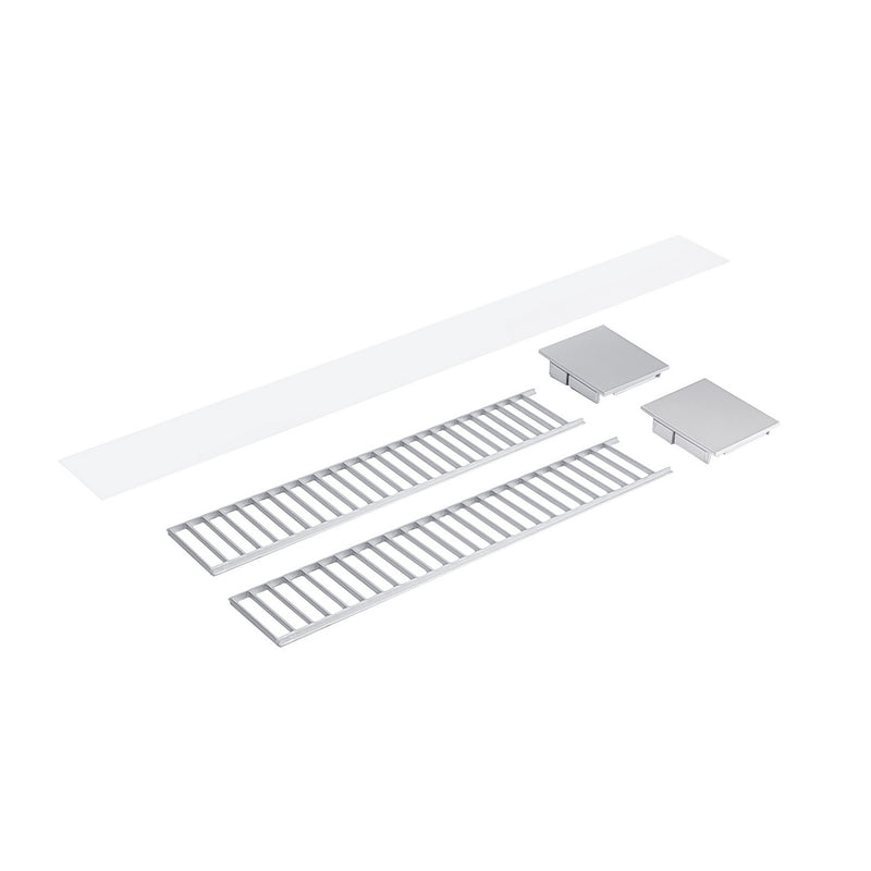 Nora Lighting NLUD-2LOUVAA Louver Accessory Set, Aluminum / Aluminum End Caps