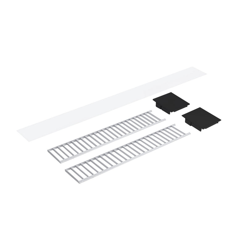 Nora Lighting NLUD-4LOUVAB Louver Accessory Set, Aluminum / Black End Caps