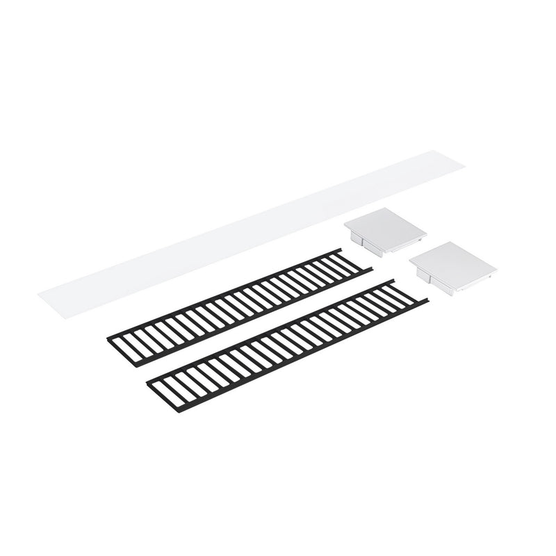 Nora Lighting NLUD-4LOUVBW Louver Accessory Set, Black / White End Caps