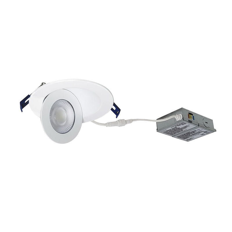 Nora Lighting NMC-4RTWMPW LED Downlight, Matte Powder White