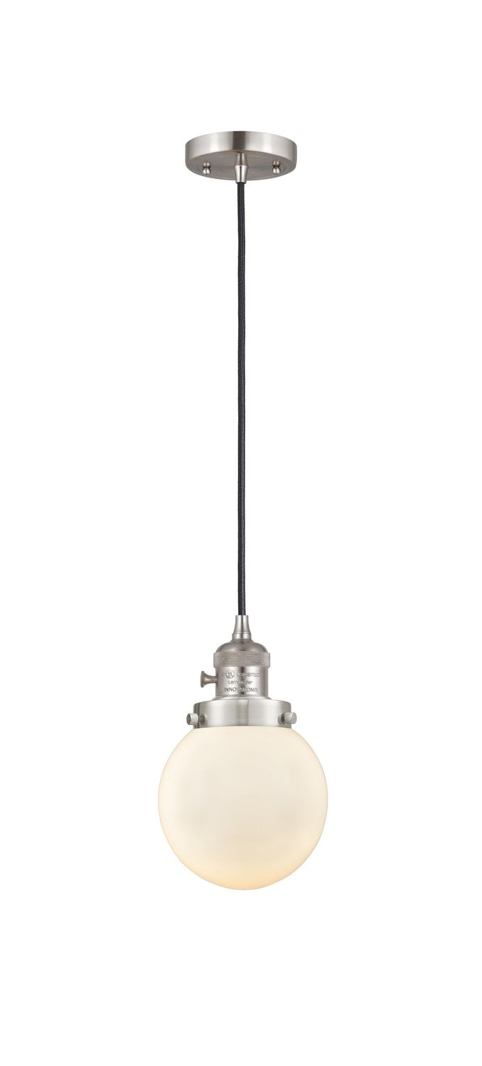 Innovations 201CSW-SN-G201-6 One Light Mini Pendant, Brushed Satin Nickel
