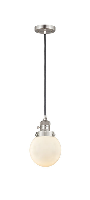 Innovations 201CSW-SN-G201-6 One Light Mini Pendant, Brushed Satin Nickel