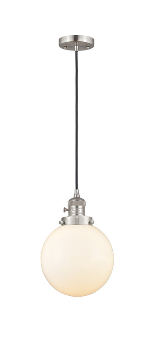 Innovations 201CSW-SN-G201-8 One Light Mini Pendant, Brushed Satin Nickel