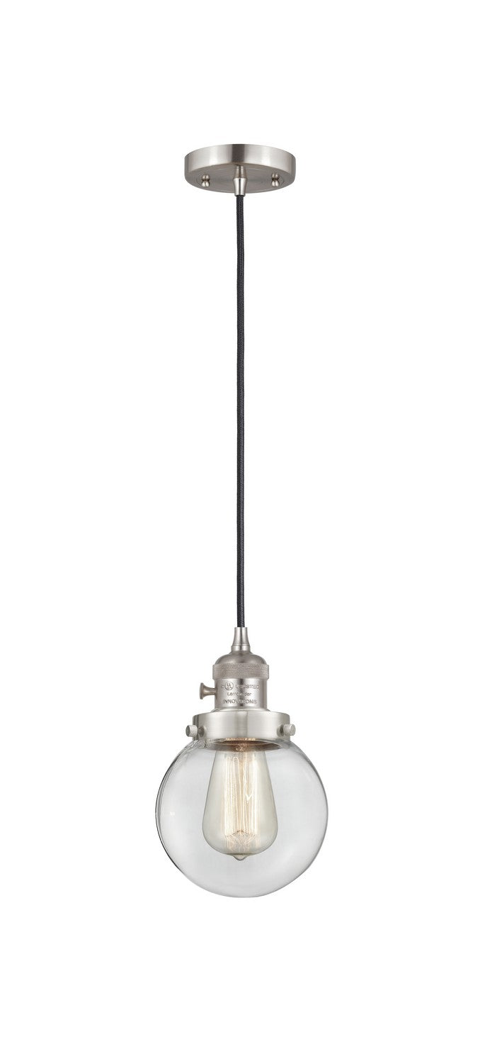 Innovations 201CSW-SN-G202-6 One Light Mini Pendant, Brushed Satin Nickel