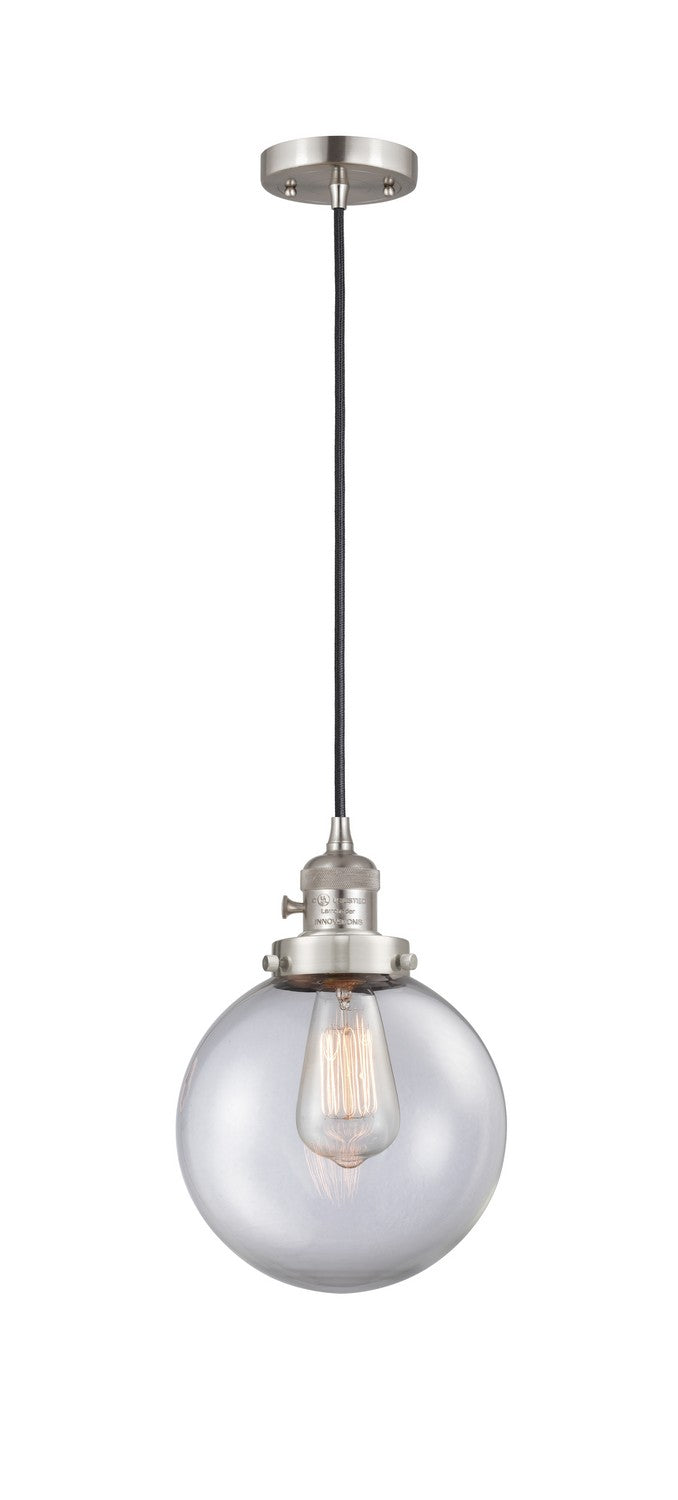 Innovations 201CSW-SN-G202-8 One Light Mini Pendant, Brushed Satin Nickel