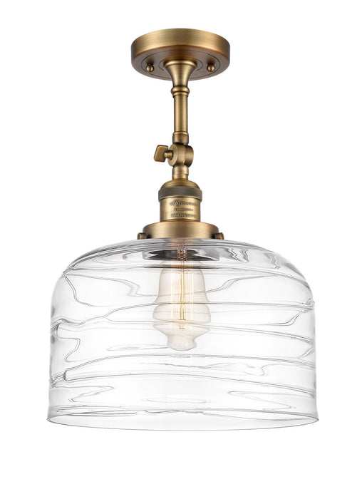 Innovations 201F-BB-G713-L-LED LED Semi-Flush Mount, Brushed Brass