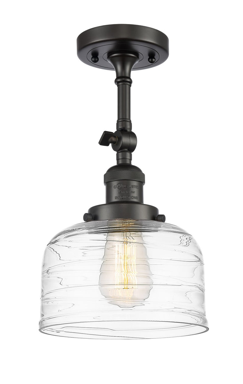 Innovations 201F-OB-G713 One Light Semi-Flush Mount, Oil Rubbed Bronze