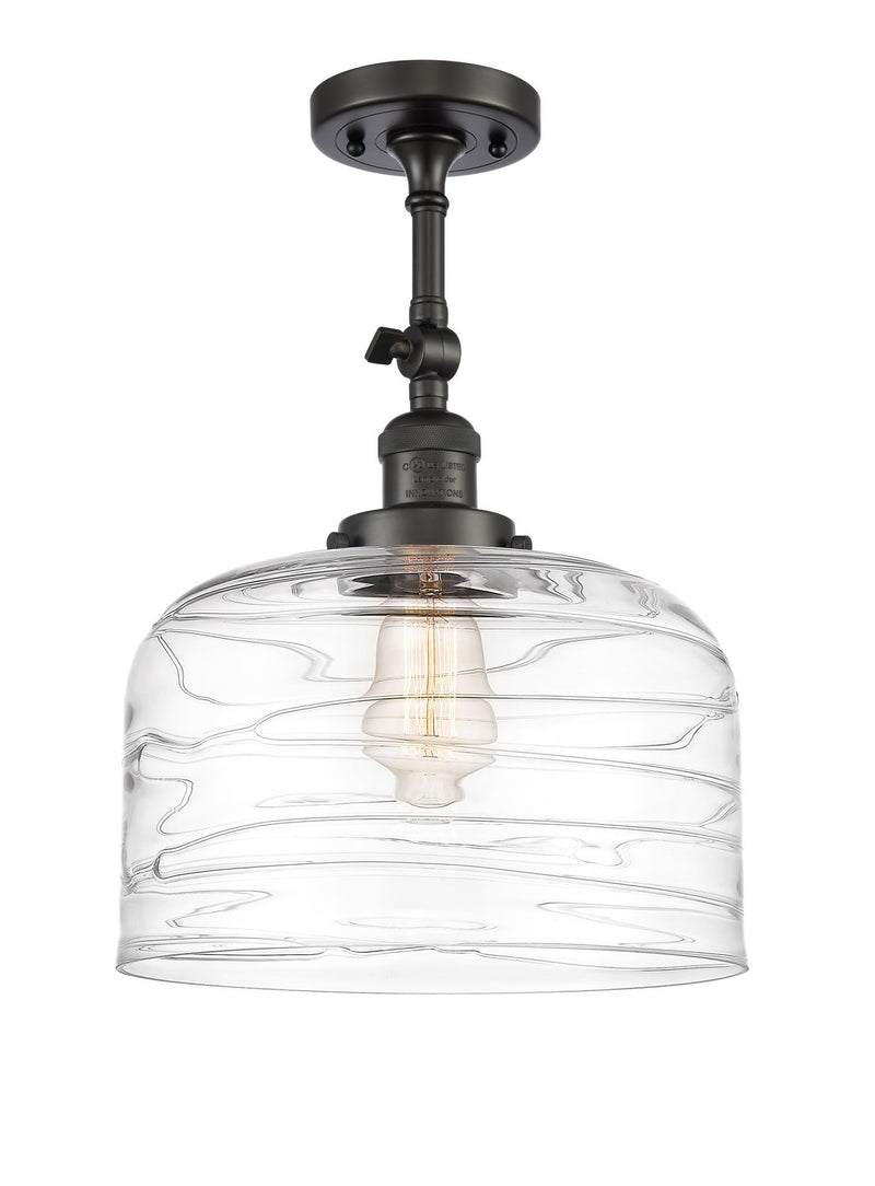 Innovations 201F-OB-G713-L One Light Semi-Flush Mount, Oil Rubbed Bronze