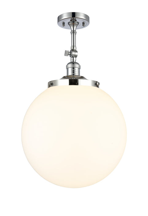 Innovations 201F-PC-G201-14 One Light Semi-Flush Mount, Polished Chrome