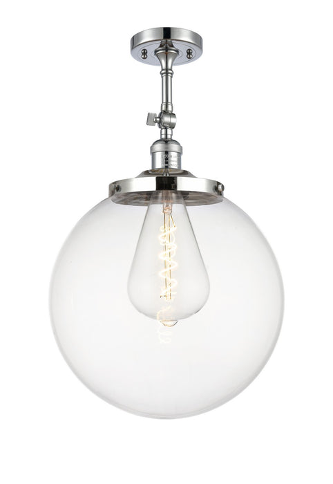 Innovations 201F-PC-G202-14 One Light Semi-Flush Mount, Polished Chrome
