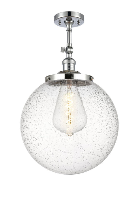 Innovations 201F-PC-G204-14 One Light Semi-Flush Mount, Polished Chrome