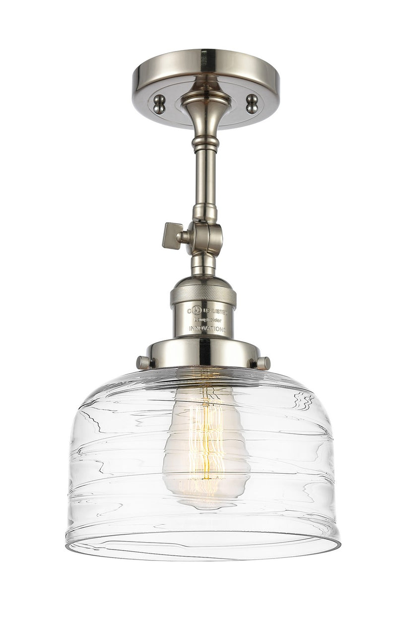 Innovations 201F-PN-G713 One Light Semi-Flush Mount, Polished Nickel