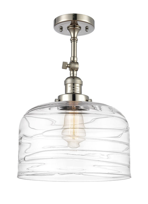 Innovations 201F-PN-G713-L One Light Semi-Flush Mount, Polished Nickel