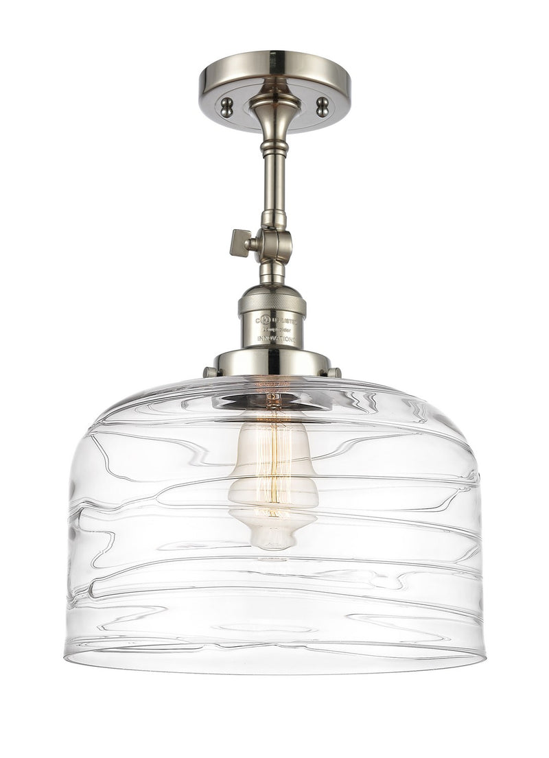 Innovations 201F-PN-G713-L-LED LED Semi-Flush Mount, Polished Nickel