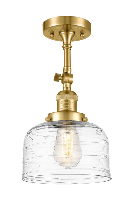 Innovations 201F-SG-G713 One Light Semi-Flush Mount, Satin Gold