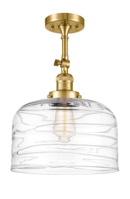 Innovations 201F-SG-G713-L One Light Semi-Flush Mount, Satin Gold