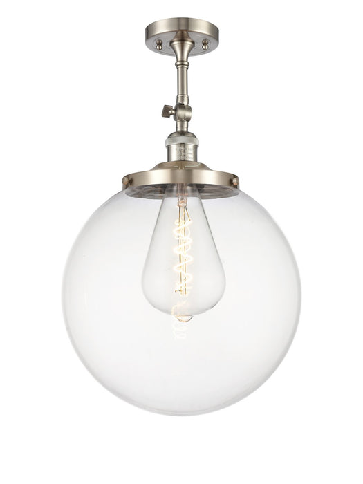 Innovations 201F-SN-G202-14 One Light Semi-Flush Mount, Brushed Satin Nickel