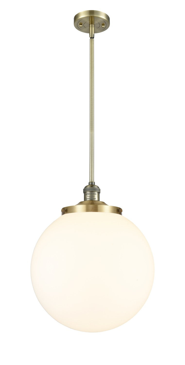 Innovations 201S-AB-G201-14 One Light Pendant, Antique Brass
