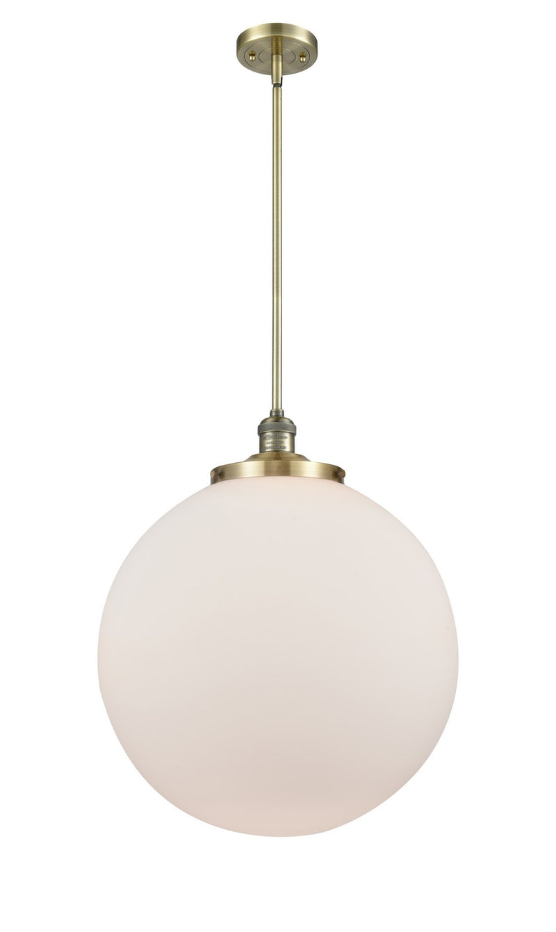 Innovations 201S-AB-G201-18 One Light Pendant, Antique Brass