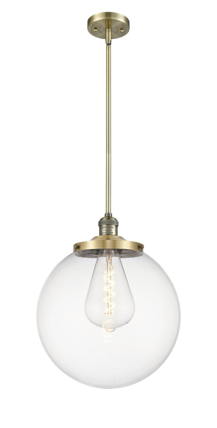 Innovations 201S-AB-G202-14 One Light Pendant, Antique Brass