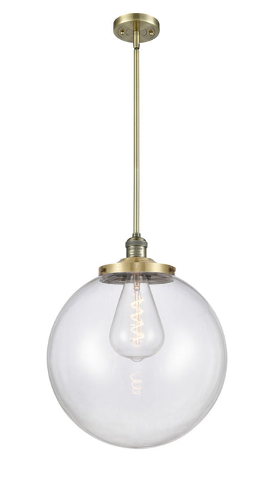 Innovations 201S-AB-G202-16 One Light Pendant, Antique Brass