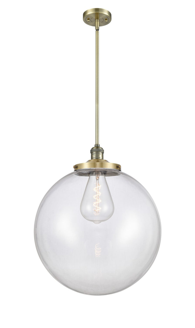 Innovations 201S-AB-G202-18 One Light Pendant, Antique Brass