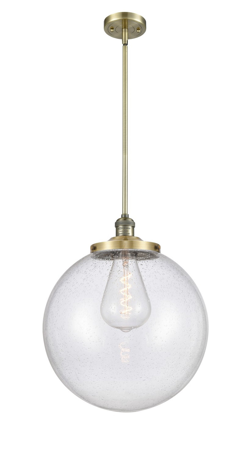 Innovations 201S-AB-G204-16 One Light Pendant, Antique Brass