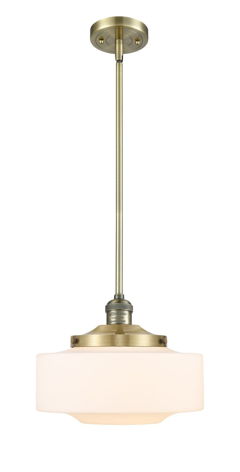 Innovations 201S-AB-G691-12 One Light Mini Pendant, Antique Brass