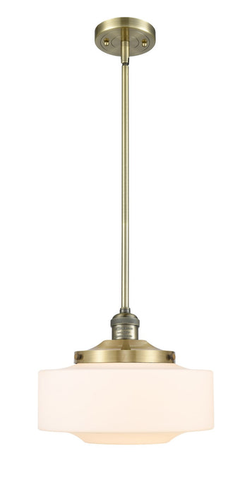 Innovations 201S-AB-G691-12 One Light Mini Pendant, Antique Brass