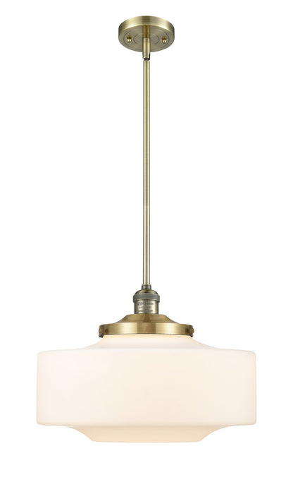 Innovations 201S-AB-G691-16 One Light Mini Pendant, Antique Brass