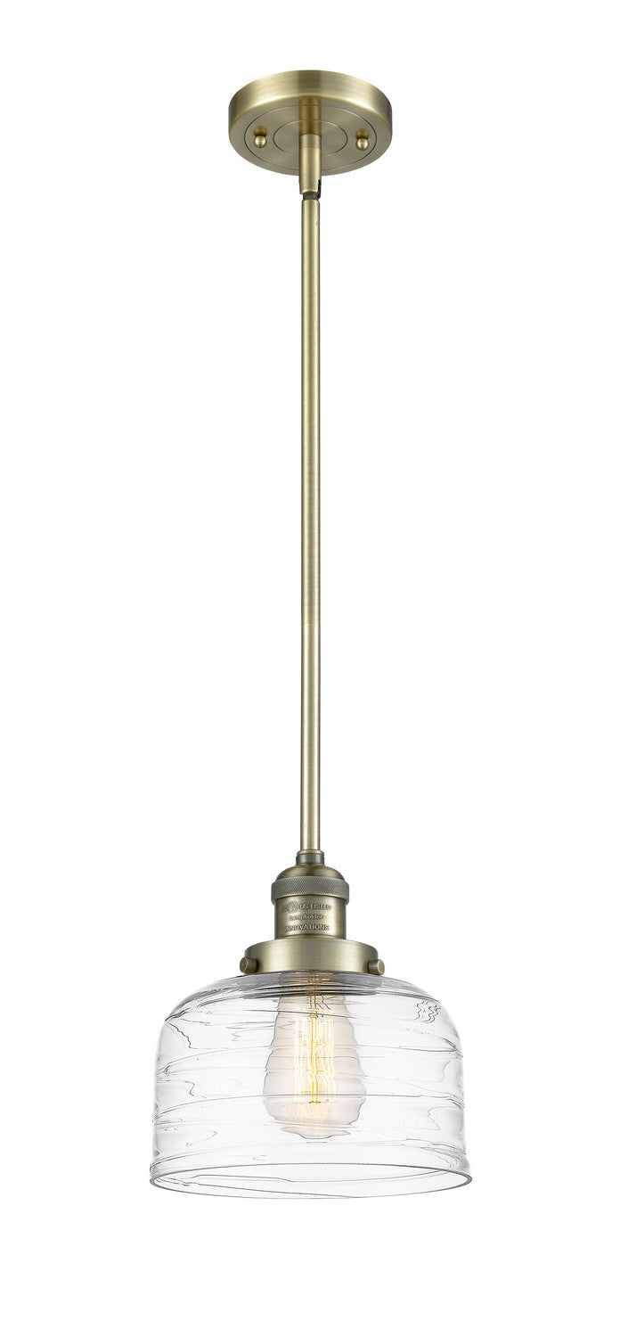Innovations 201S-AB-G713 One Light Mini Pendant, Antique Brass