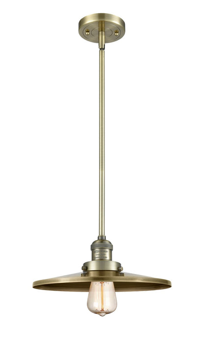 Innovations 201S-AB-MFR-AB-12 One Light Mini Pendant, Antique Brass