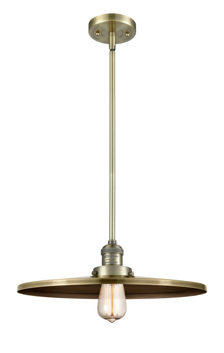 Innovations 201S-AB-MFR-AB-16 One Light Mini Pendant, Antique Brass