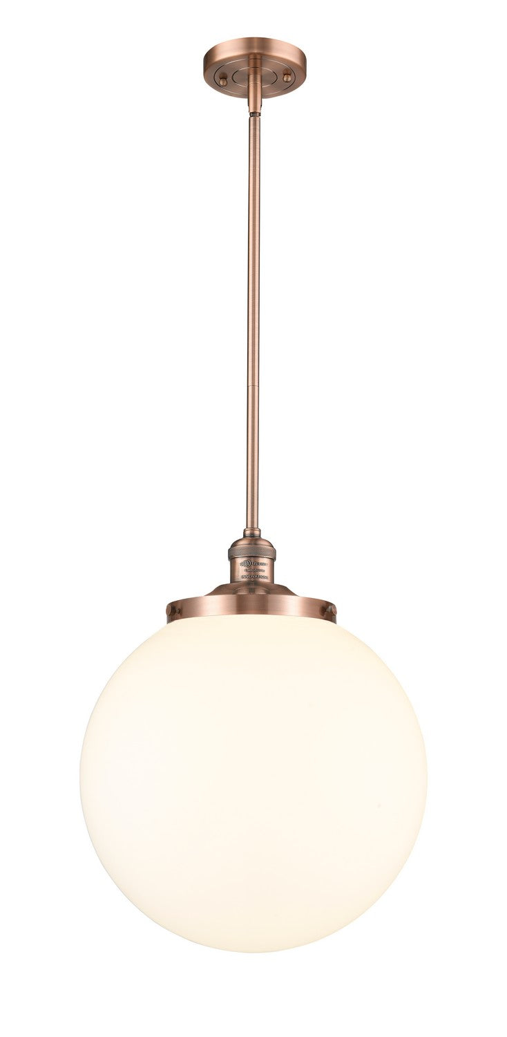 Innovations 201S-AC-G201-14 One Light Pendant, Antique Copper