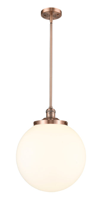 Innovations 201S-AC-G201-14 One Light Pendant, Antique Copper