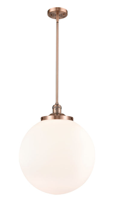 Innovations 201S-AC-G201-16 One Light Pendant, Antique Copper