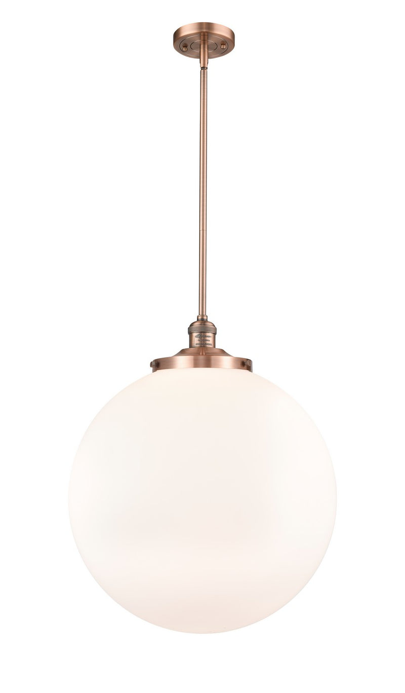 Innovations 201S-AC-G201-18 One Light Pendant, Antique Copper