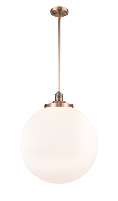 Innovations 201S-AC-G201-18 One Light Pendant, Antique Copper