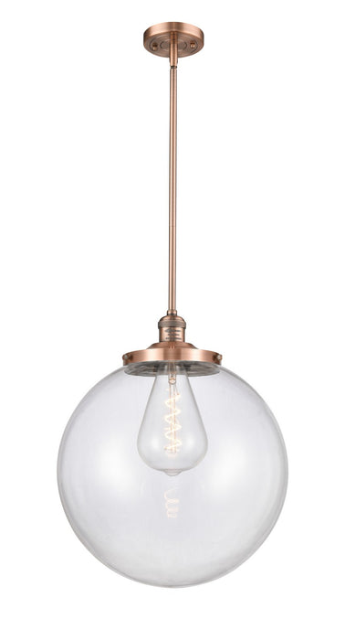 Innovations 201S-AC-G202-16 One Light Pendant, Antique Copper