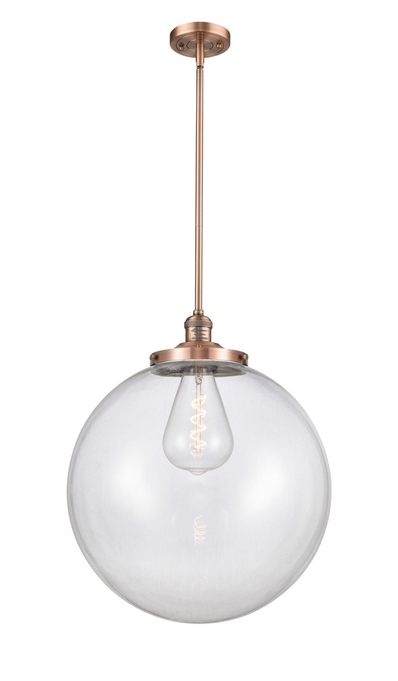 Innovations 201S-AC-G202-18 One Light Pendant, Antique Copper